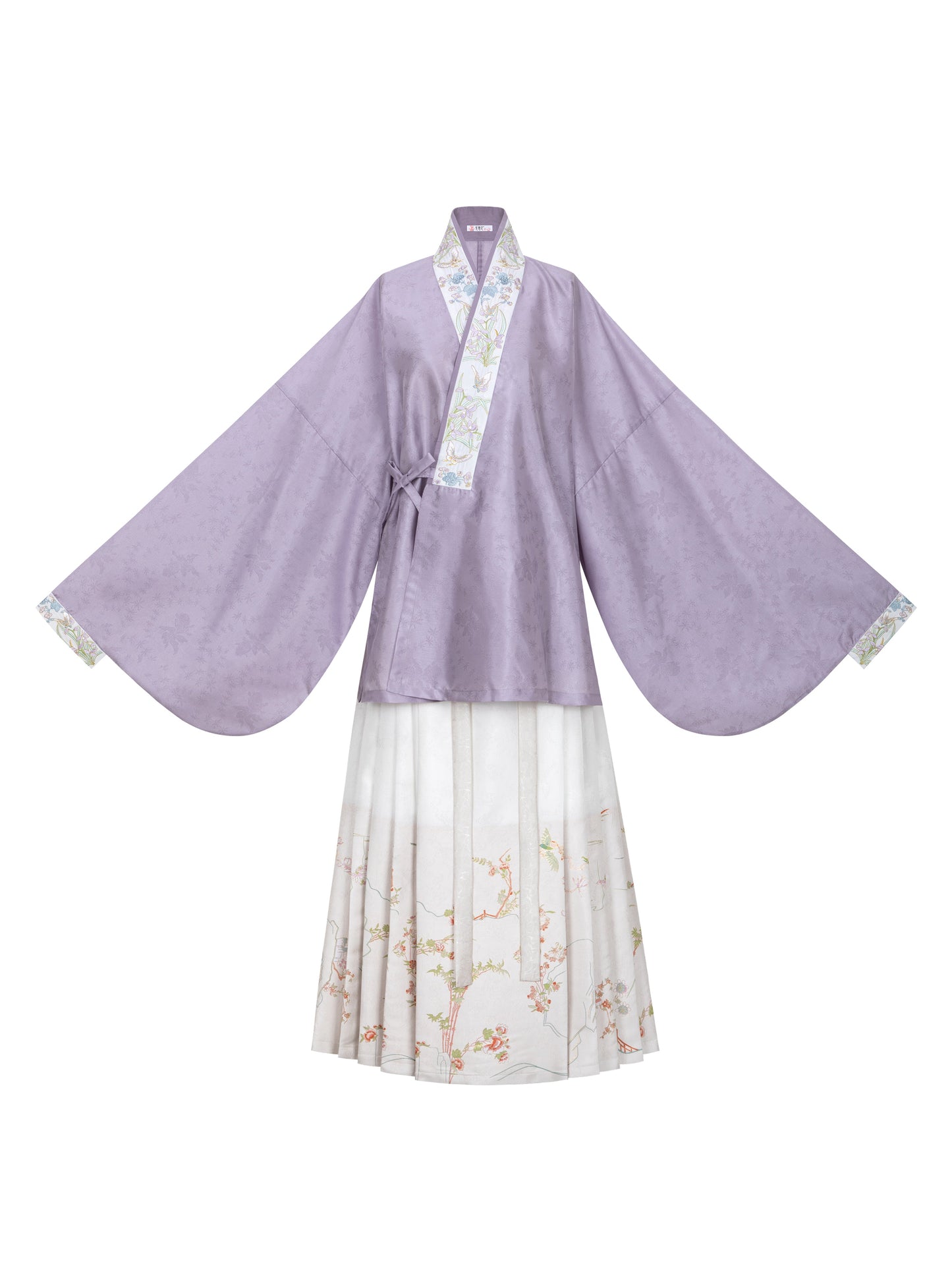 Lan Shao 兰韶 - Cross Collar Top & Mamianqun Ming Dynasty Hanfu Set