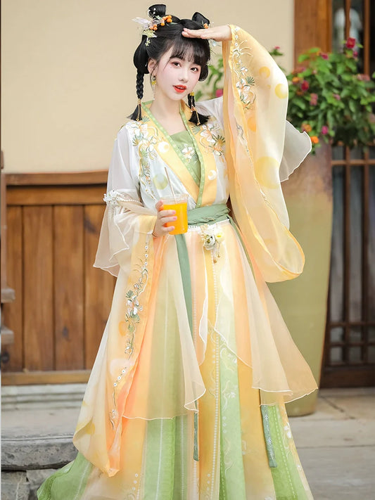 Topaz - Wei Jin Style Cross Collar Qiyao Ruqun