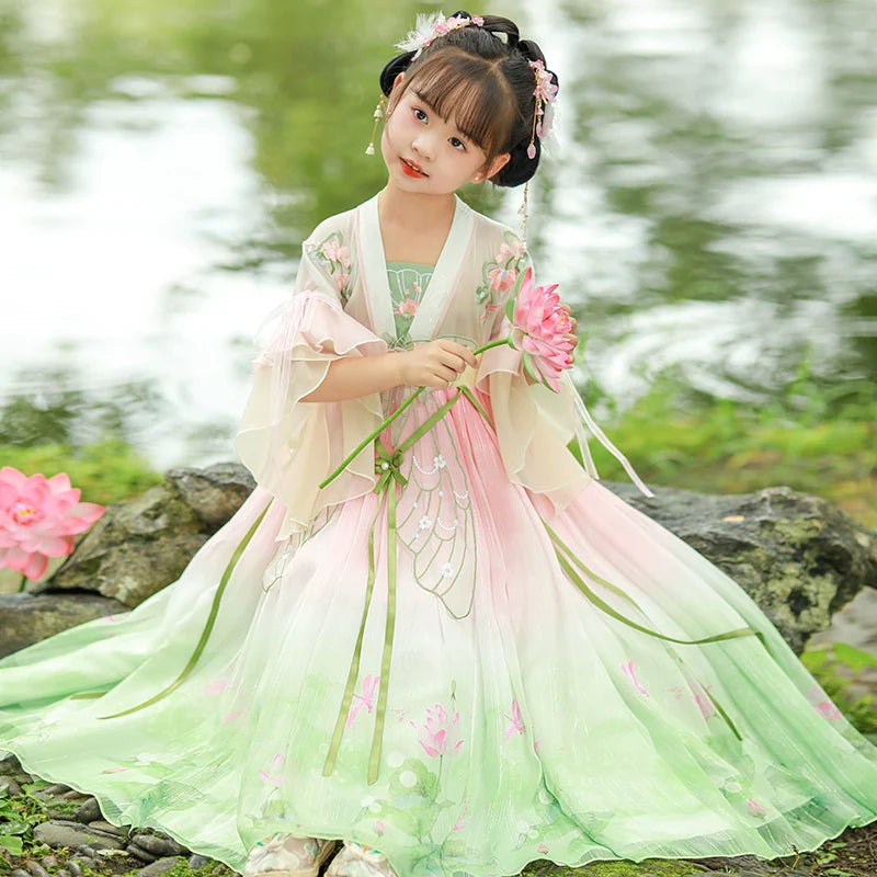 Gardenia - Tang Dynasty Hanfu Dress, Fairy Costume for Girls