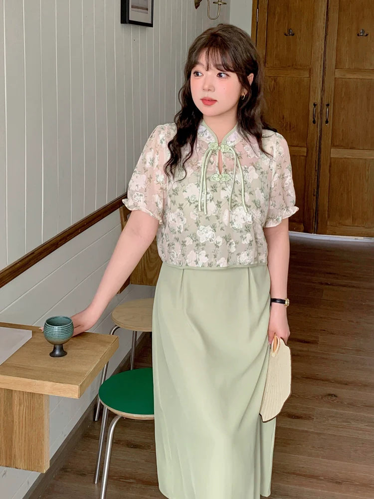 Fern - New Chinese Style Cheongsam Matching Set