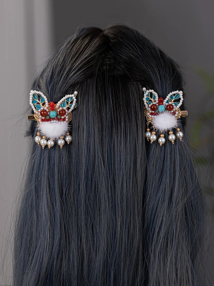 Hair Clips: Chinese Lions