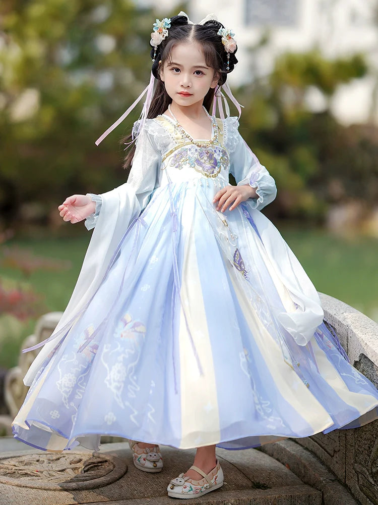 Butterfly - Tang Dynasty Hanfu Dress, Princess Costume for Girls