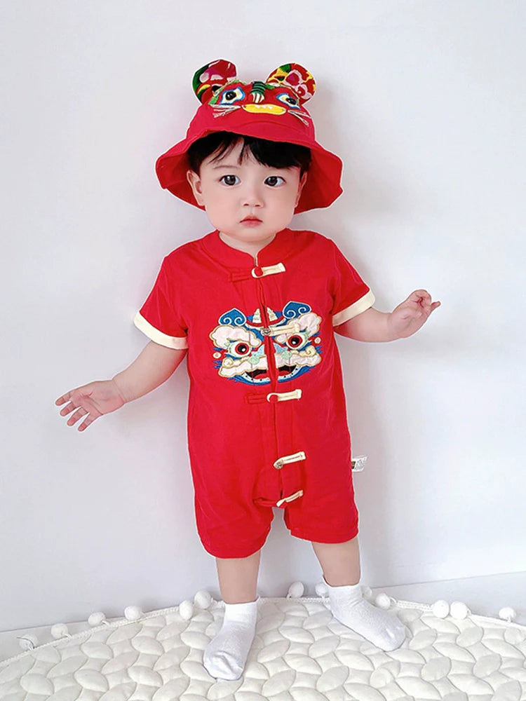 Lion Head - Chinese New Year Festival Baby Onesies for Boys and Girls