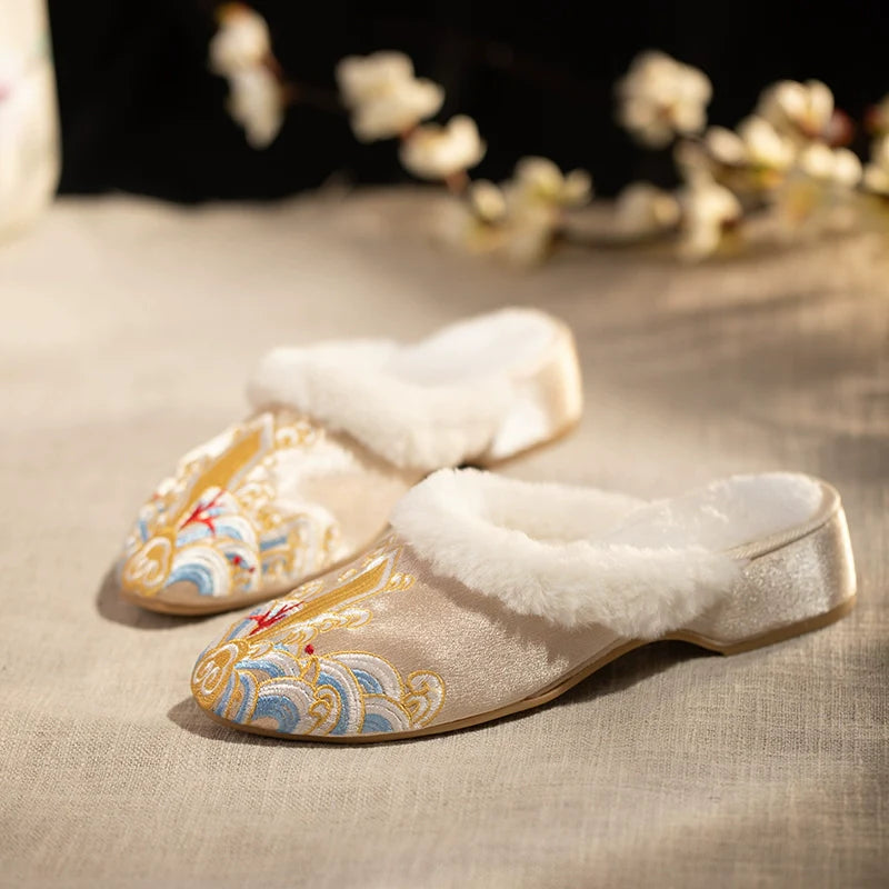 Qiyan - Embroidered Slip-On Shoes for Cheongsam