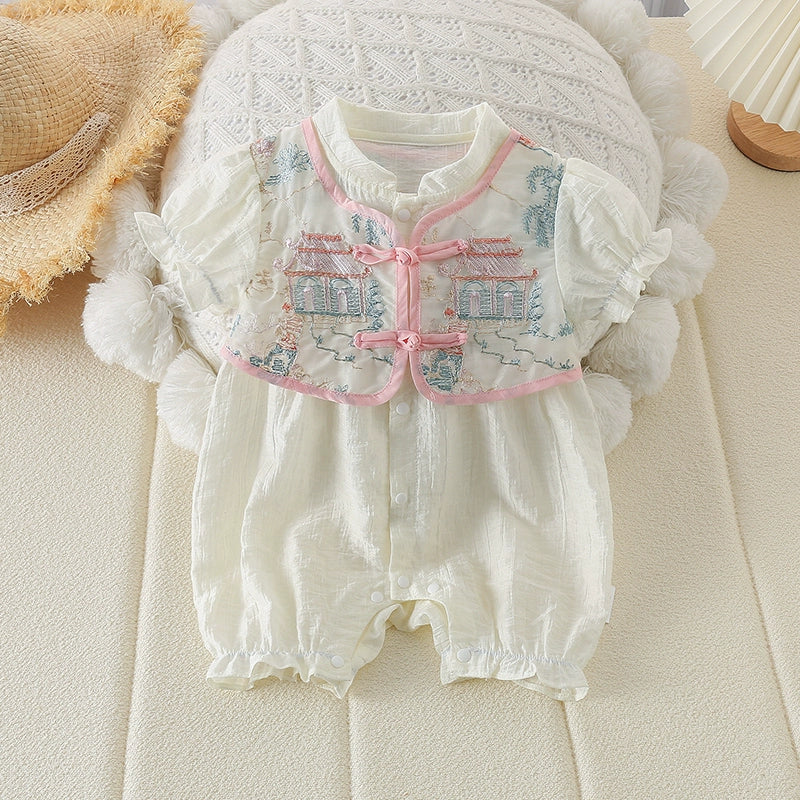 Palace - Cheongsam Style Baby Onesies for Girls