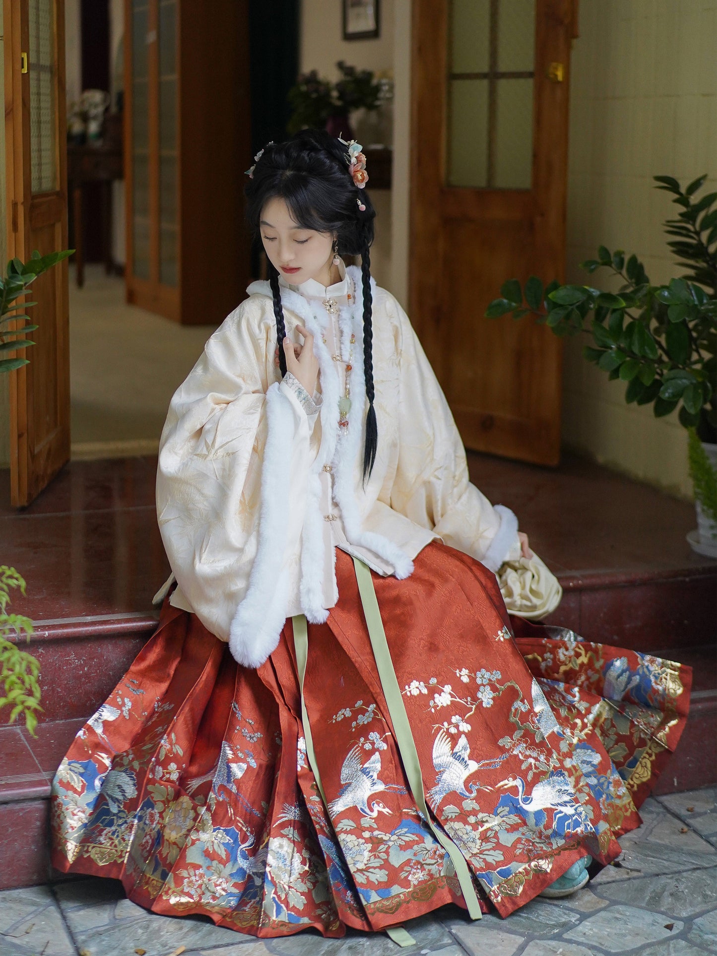 Qingxue 晴雪 - Ao & Mamianqun Ming Dynasty Hanfu Set