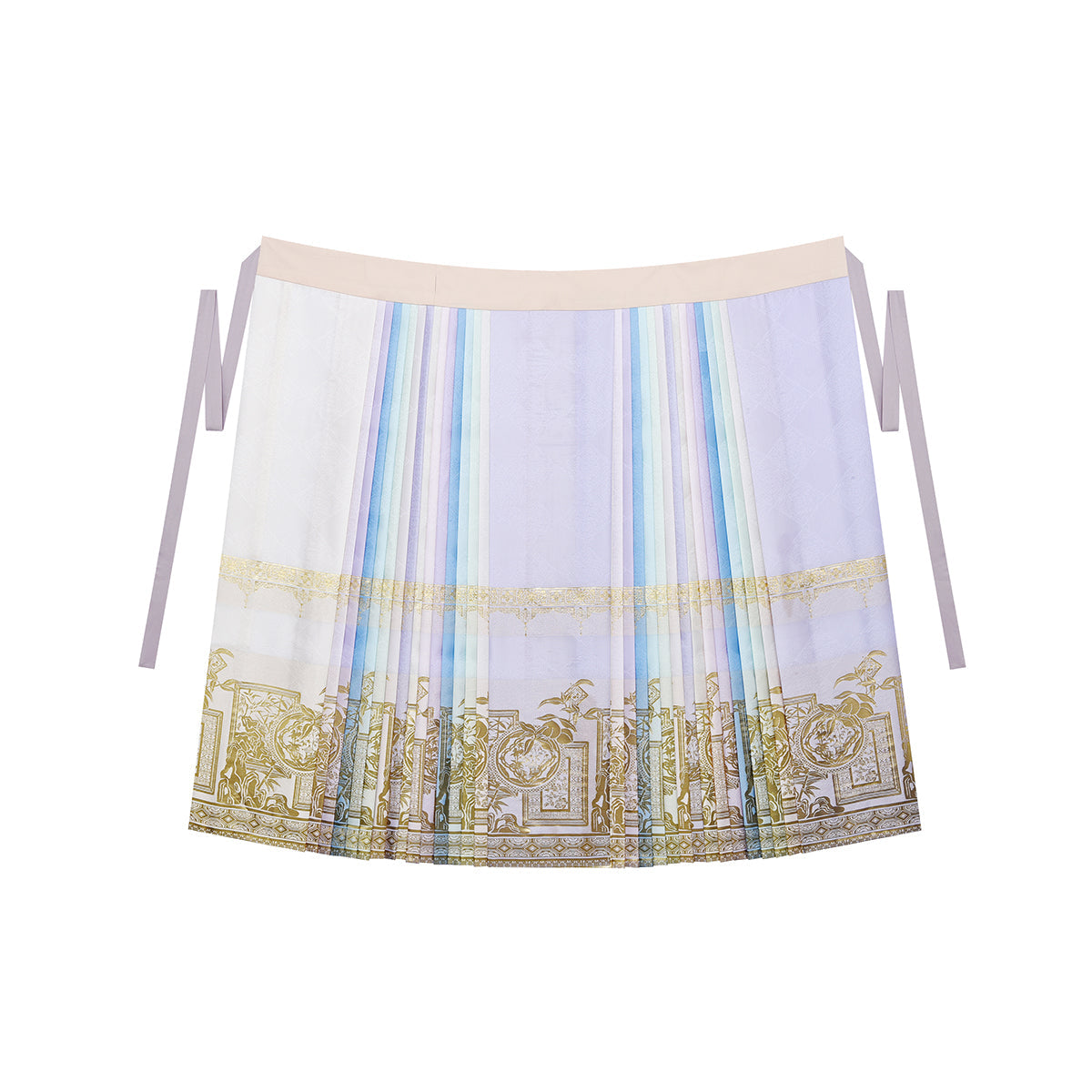 Twilight Rainbow 暮见虹雪 - Pipa Sleeve Top & Mamianqun Ming Dynasty Hanfu Set (Preorder)