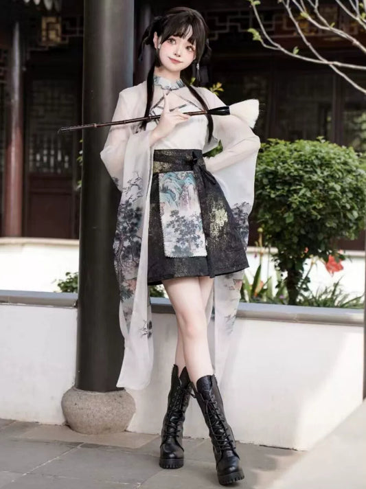 Qi Lolita Chinese Style Fairy Outfit, Landscape Deity