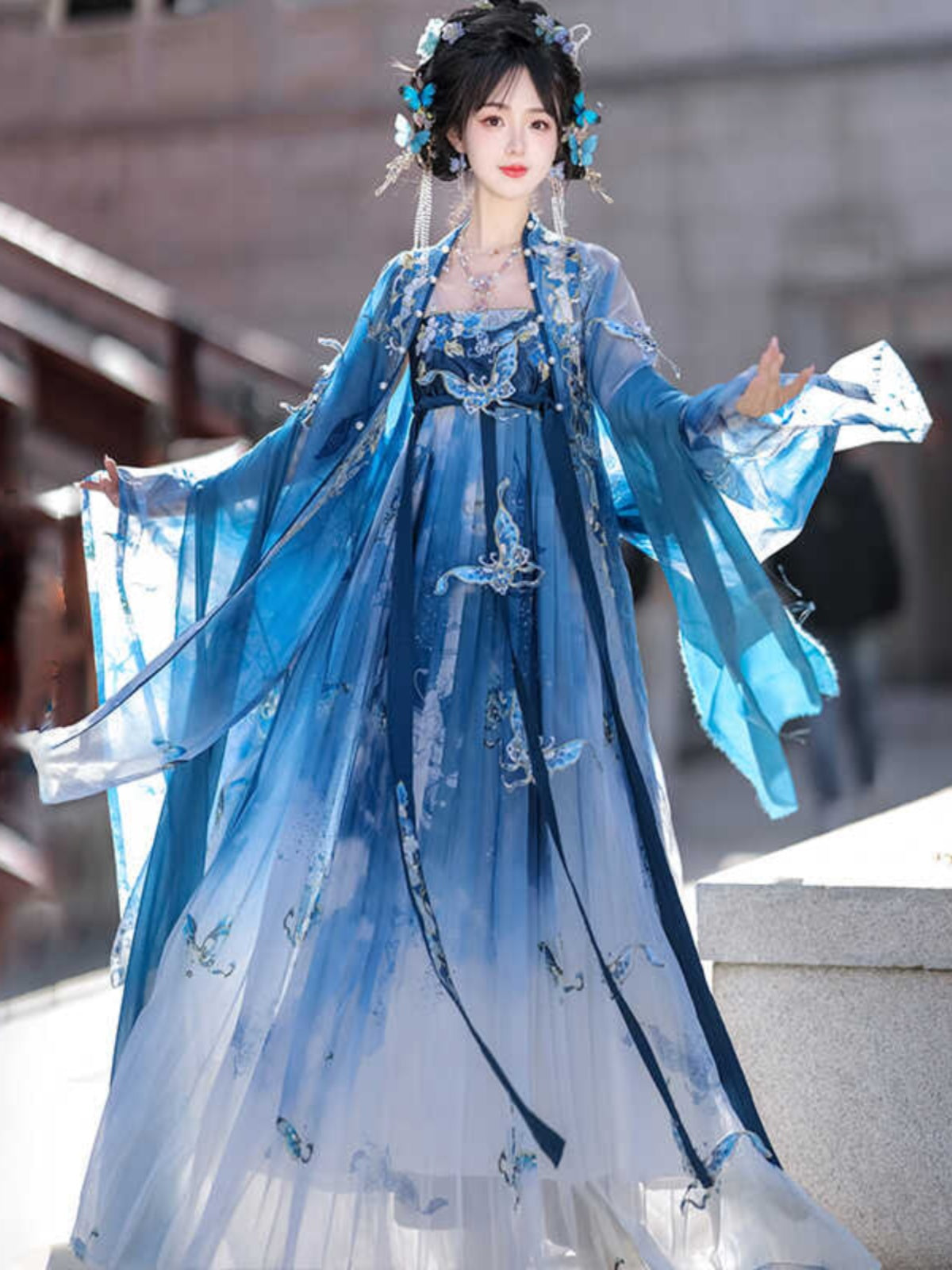 Porcelain Beauty 瓷碟美人 - Tang Dynasty Style Hanfu Dress Heziqun