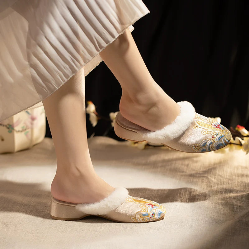 Qiyan - Embroidered Slip-On Shoes for Cheongsam