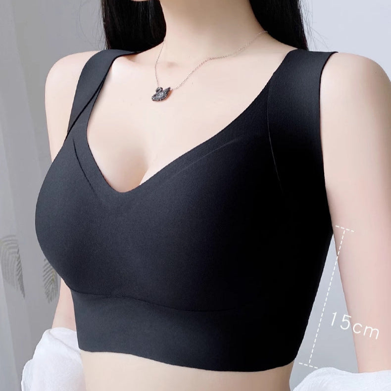 Women No Underwire Push Up Bra Wireless Seamless Full Coverage Comfort T Shirt Bra