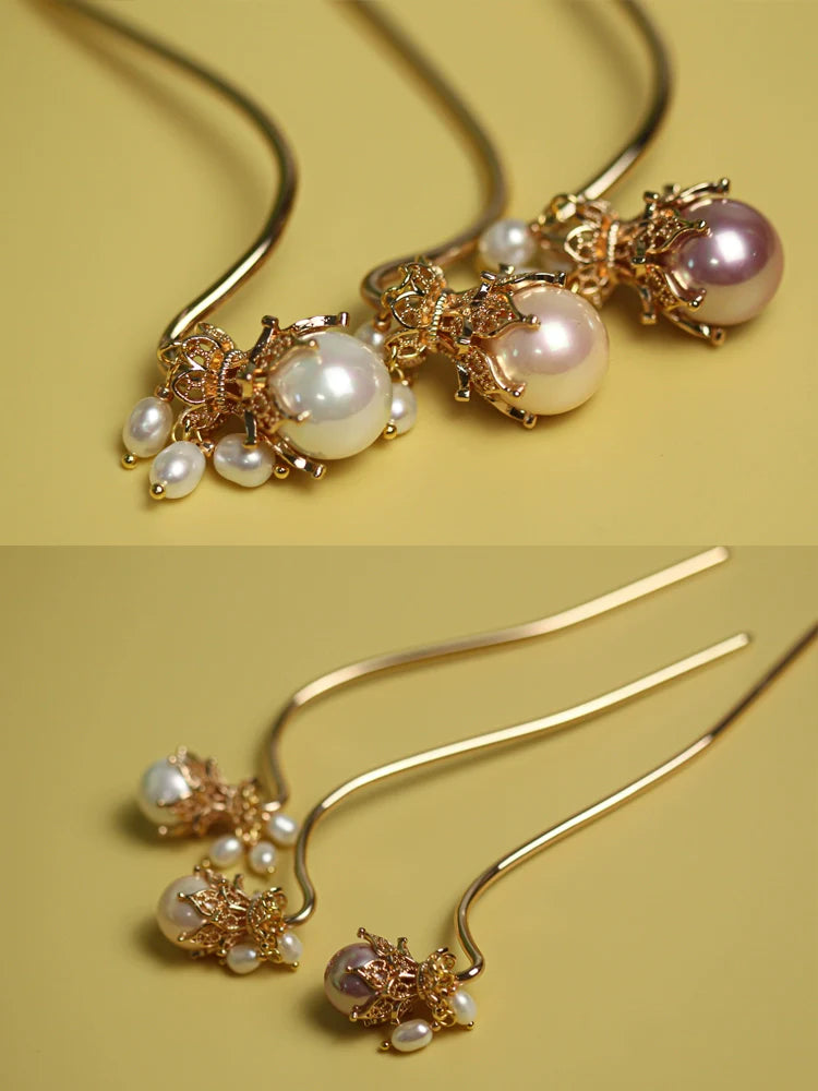 Freshwater Pearl Hair Pin: Margalit