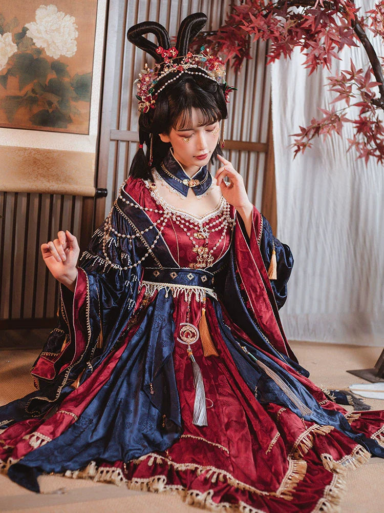 Qi Lolita Ming Dynasty Hanfu Opera Style Costume, Xiqu 戏曲
