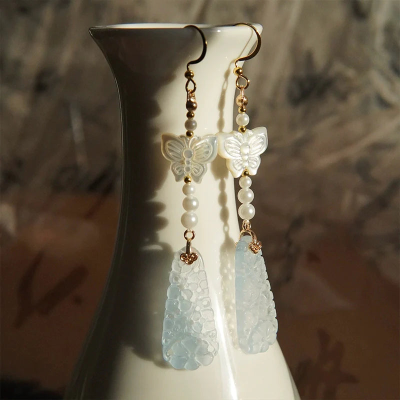 Qing Butterfly Chinese Style Earrings