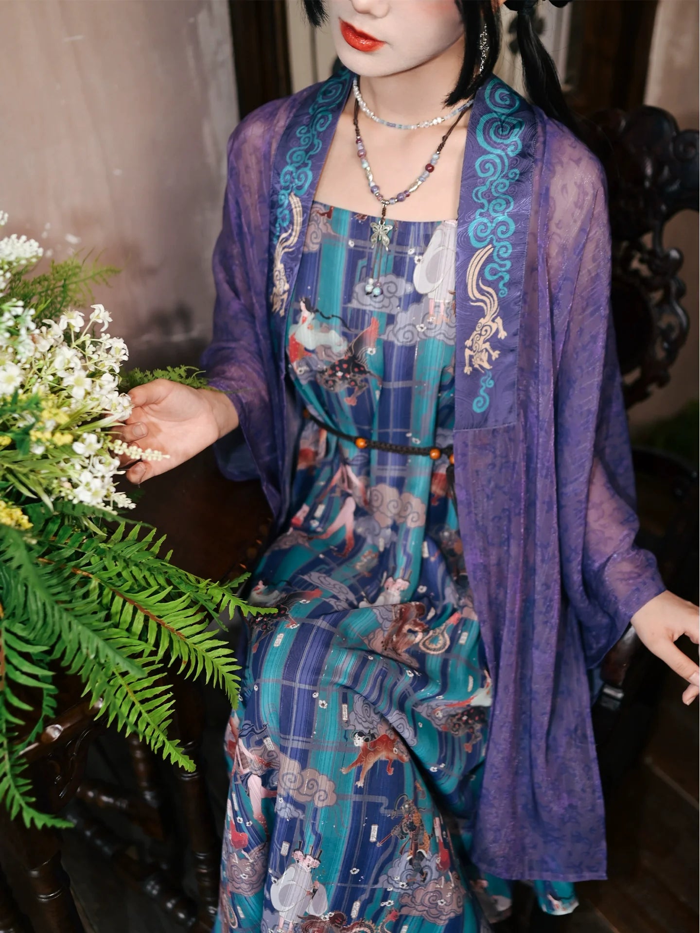 Phantom World 幻世集 - Traditional Chinese Element Printed Slip Dress