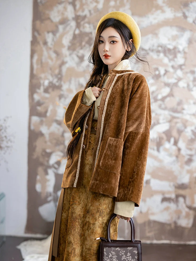 Song Dynasty Inspired Modern Hanfu, Dreamy Flowers 繁花 (Preorder)