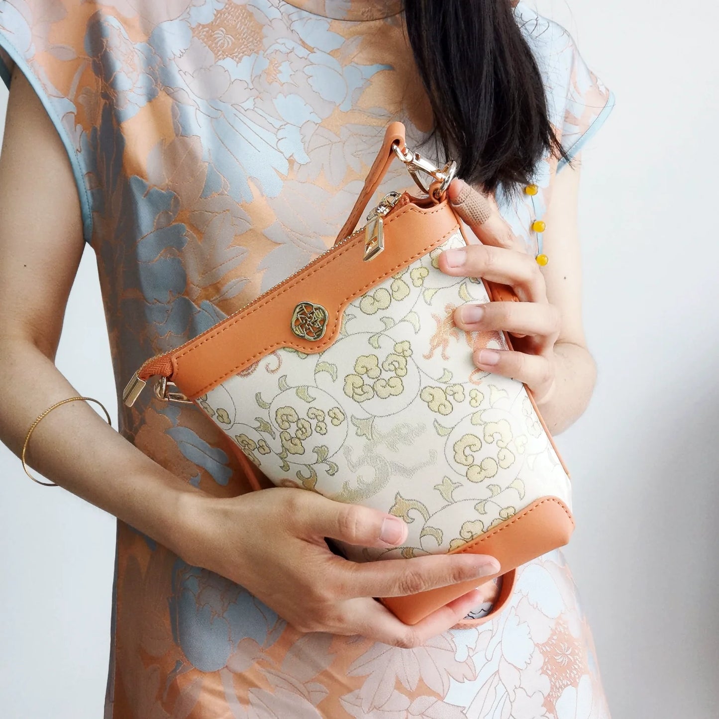 Tangerine Small Bucket Bag for Women