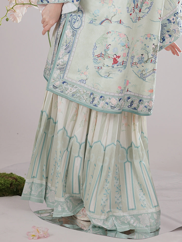 Mint Brocade - Late Qing Dynasty Han Lady Outfit