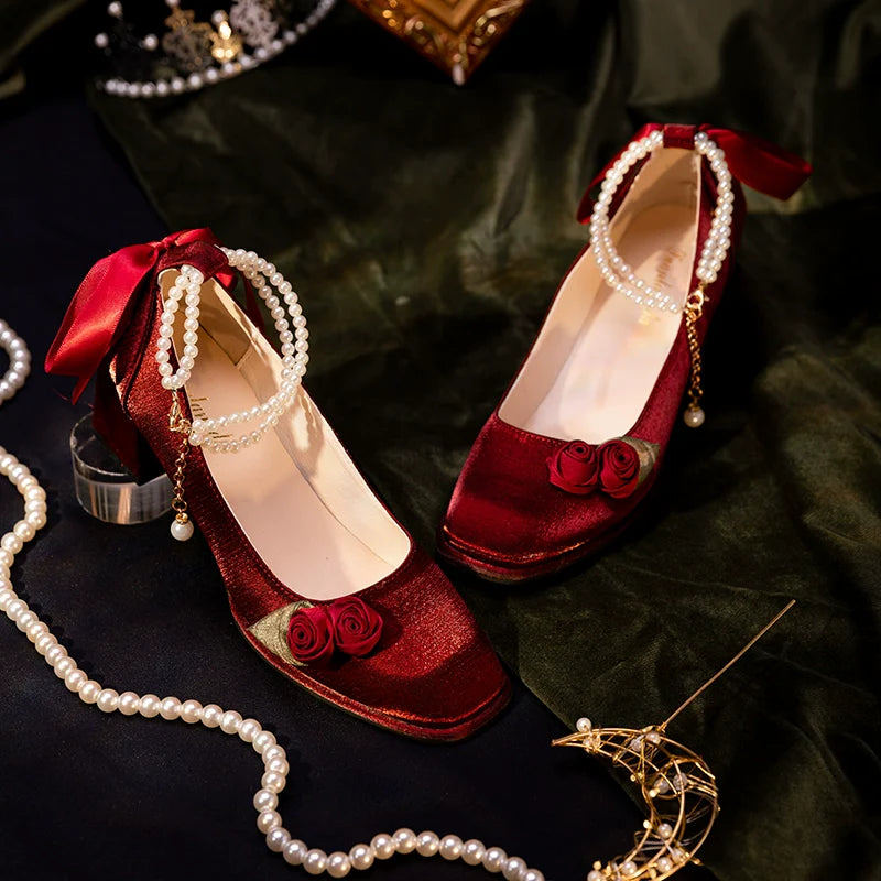 Rose - Retro Chinese Style Heels