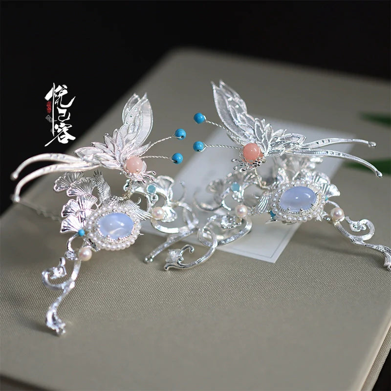 Hair Pin: Crescent Butterfly