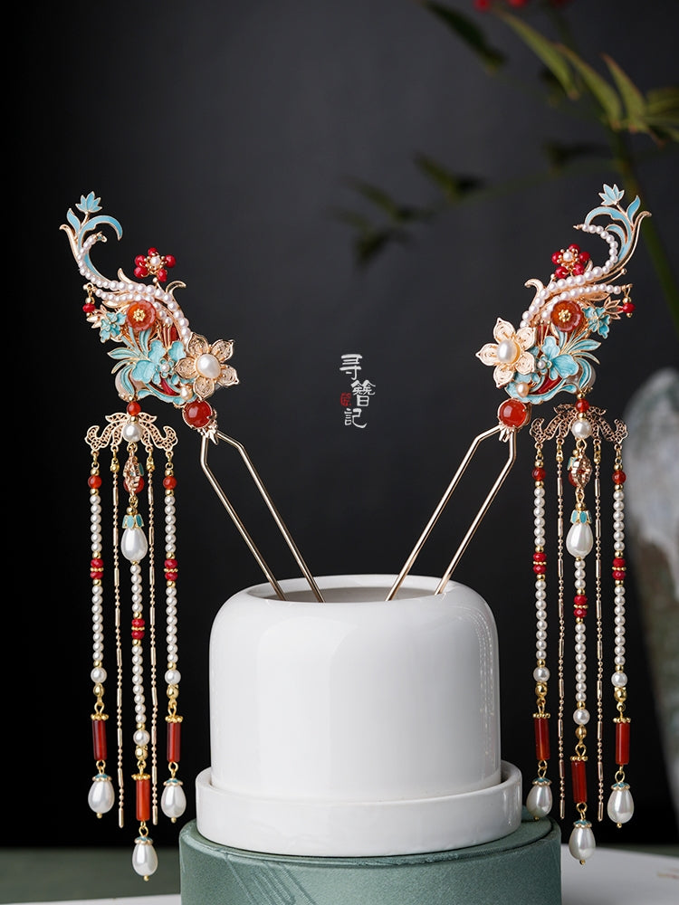 Hanfu Hair Accessories Set: Royal Pavilions