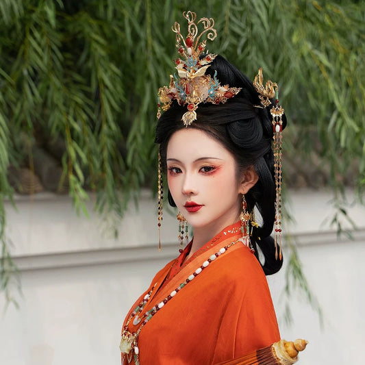 Hanfu Hair Accessories Set: Falling Purple Smoke