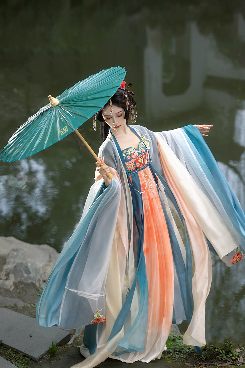 Jinhua 巳巳锦花 - Tang Dynasty Style Hanfu Dress Heziqun