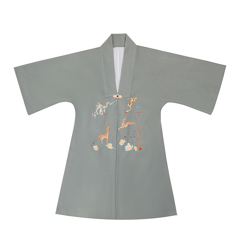 Immortal Deer 富贵神鹿 - Robe & Mamianqun Ming Dynasty Hanfu Set