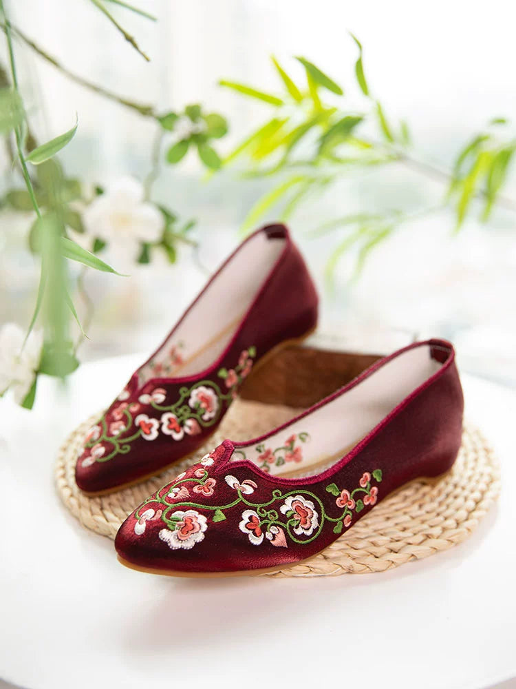 Esme - Floral Embroidered Cheongsam Shoes