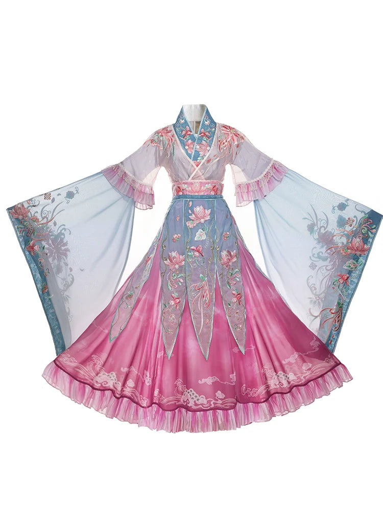 Luo Shenfu 洛神赋 - Wei Jin Goddess Style Qiyao Ruqun Mythology Costume (Preorder)