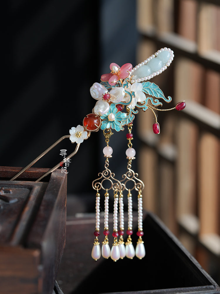 Hanfu Hair Accessories Set: Mountain Pavilions