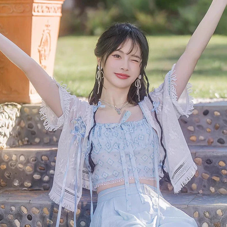 Summer Sea Breeze 夏日海风 - Modern Song Dynasty Hanfu Outfit (Preorder)