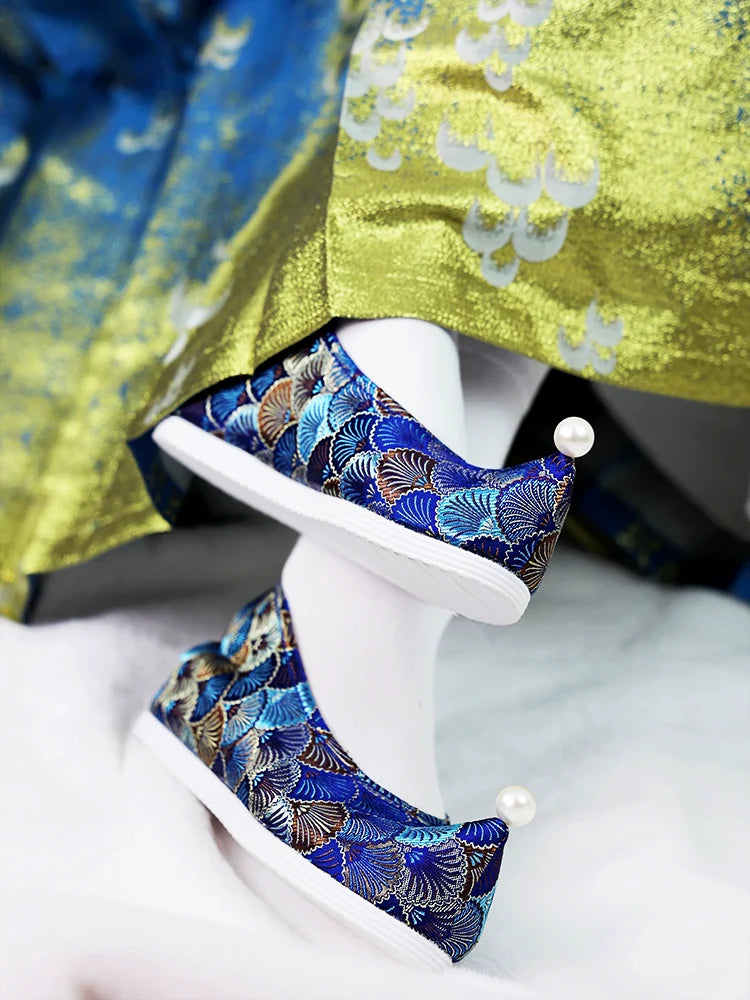 Hazel - Chinese Style Brocade Hanfu Shoes