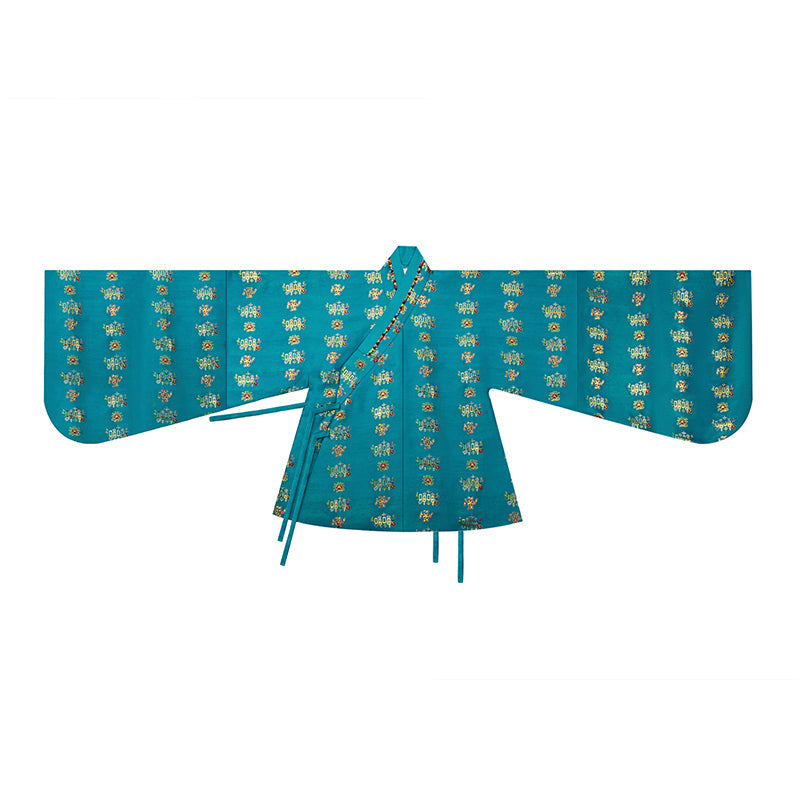 Giggles 嘻笑 - Cross Collar Top & Mamianqun Ming Dynasty Hanfu Set (Preorder)