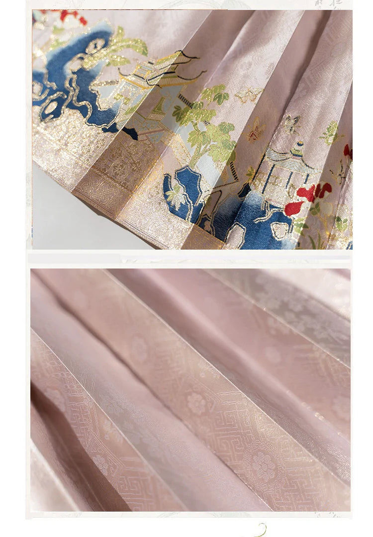 Song Dynasty Silk Hanfu, Mamianqun, Winter Fox 柔嘉 (Preorder)