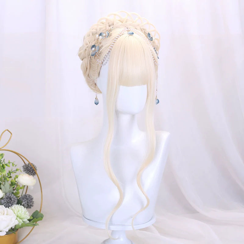 Listening to Snow - Qi Lolita Fantasy Costume Hair Wig