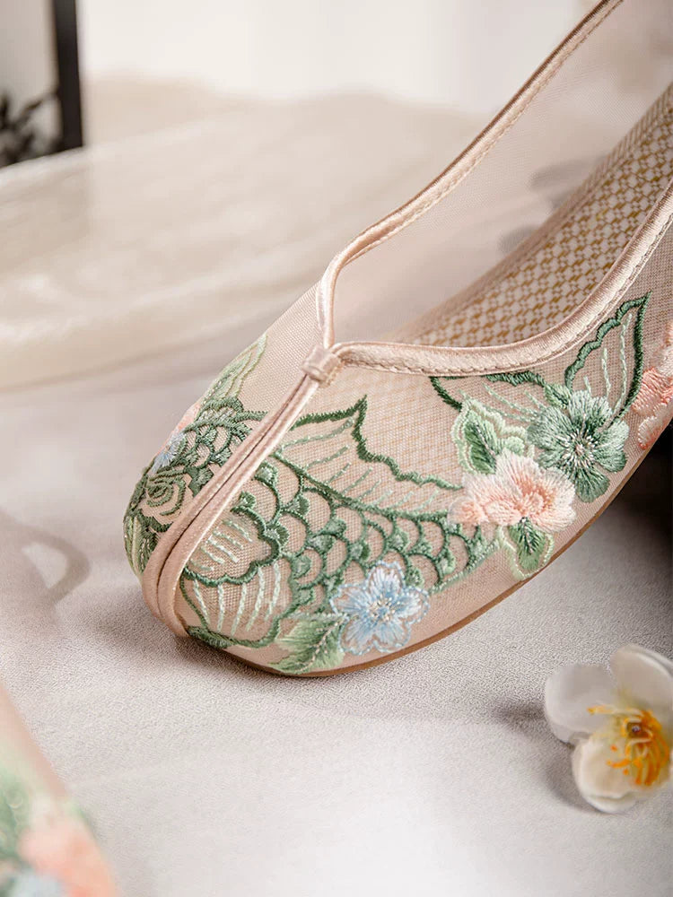 Charlotte - Embroidered Sheer Chinese Style Shoes