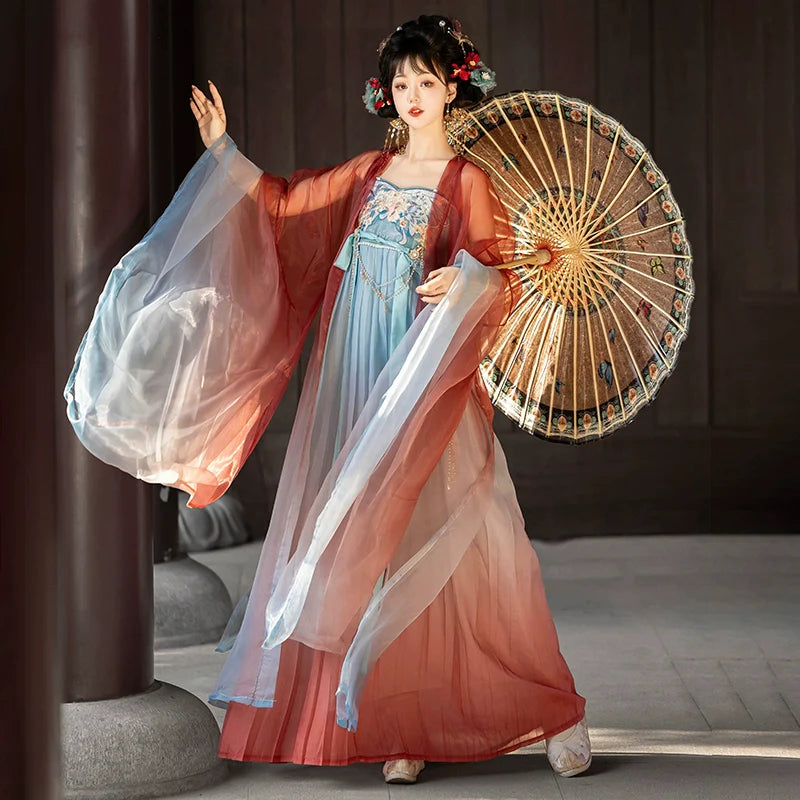 Flower Clusters 花团簇 - Tang Dynasty Style Hanfu Dress Heziqun