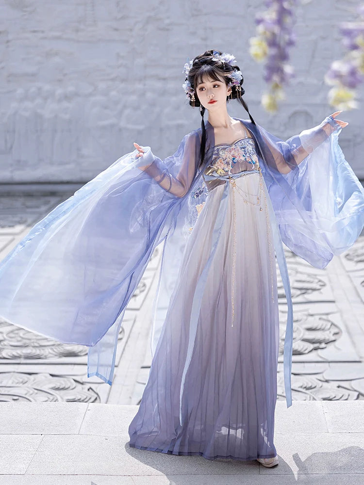 Flower Clusters 花团簇 - Tang Dynasty Style Hanfu Dress Heziqun