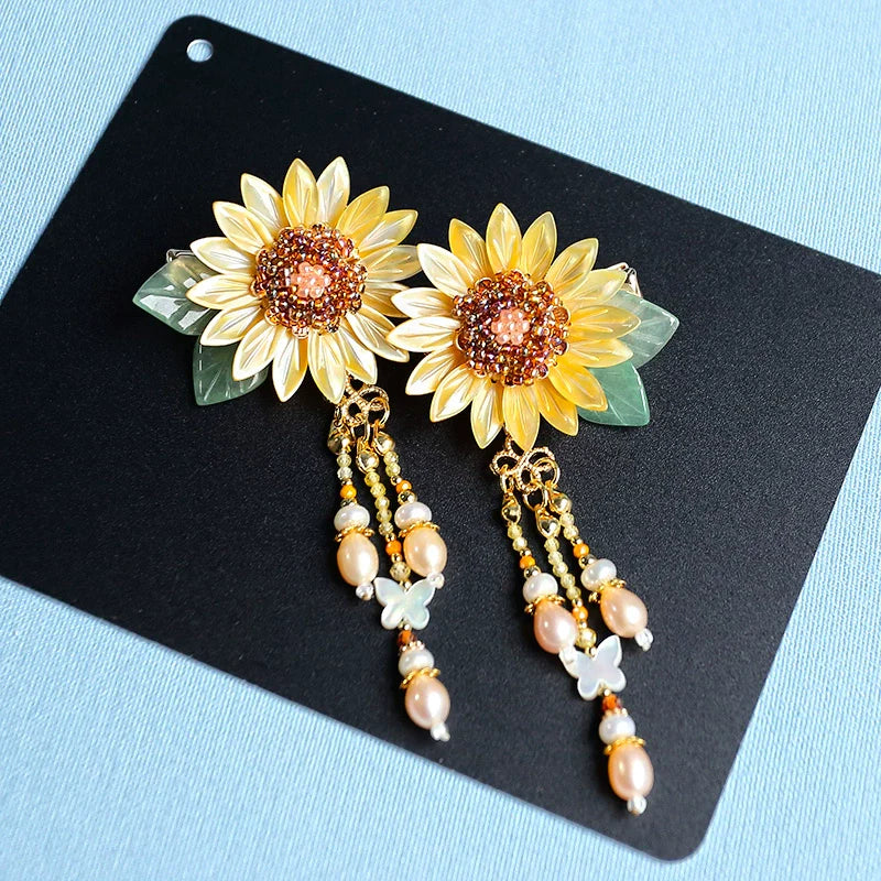 Hair Clips: Sunflower