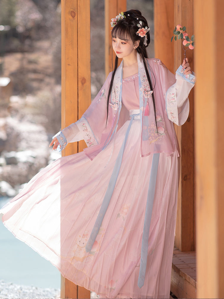 Peach Kitty 桃气喵喵 - Song Dynasty Style Qiyao Ruqun Hanfu