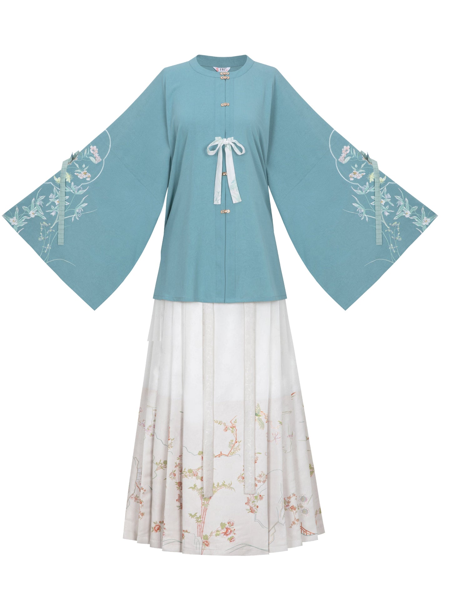 Yingshi 莺时 - Round Collar Top & Mamianqun Ming Dynasty Hanfu Set