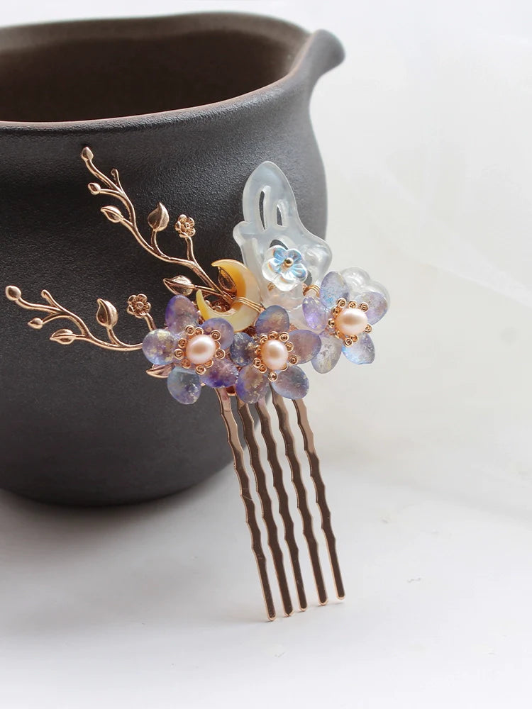 Hair Comb: Butterfly Night