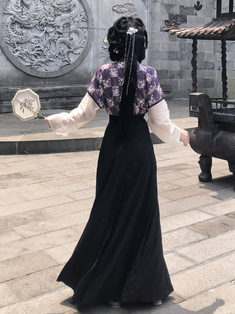 Amethyst Rich Flowers 有钱花 - Plus Size Tang Dynasty Hanfu