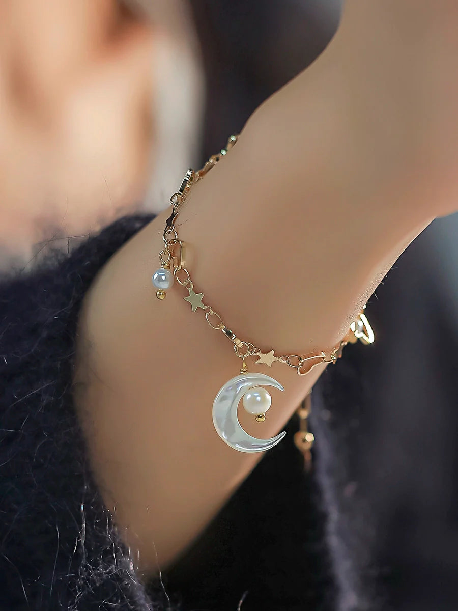 Crescent Moon Ancient Style Bracelet