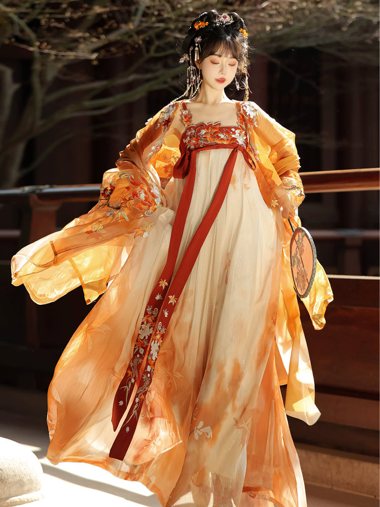 Golden Maple 金枫 - Tang Dynasty Style Hanfu Dress Heziqun