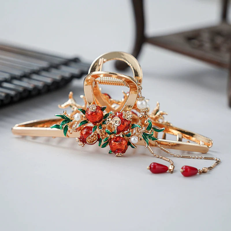 Hair Claw: Garnet Pomegranate