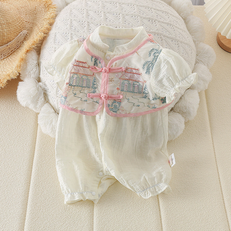 Palace - Cheongsam Style Baby Onesies for Girls