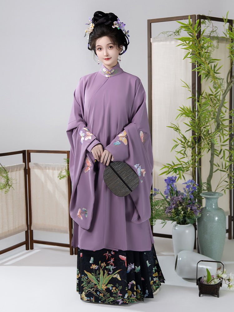 Mysteries of Butterflies - Bijia & Mamianqun Ming Dynasty Hanfu Set