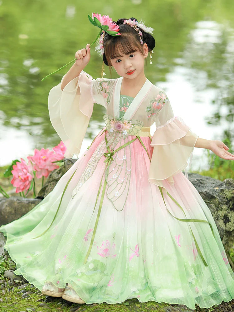 Gardenia - Tang Dynasty Hanfu Dress, Fairy Costume for Girls